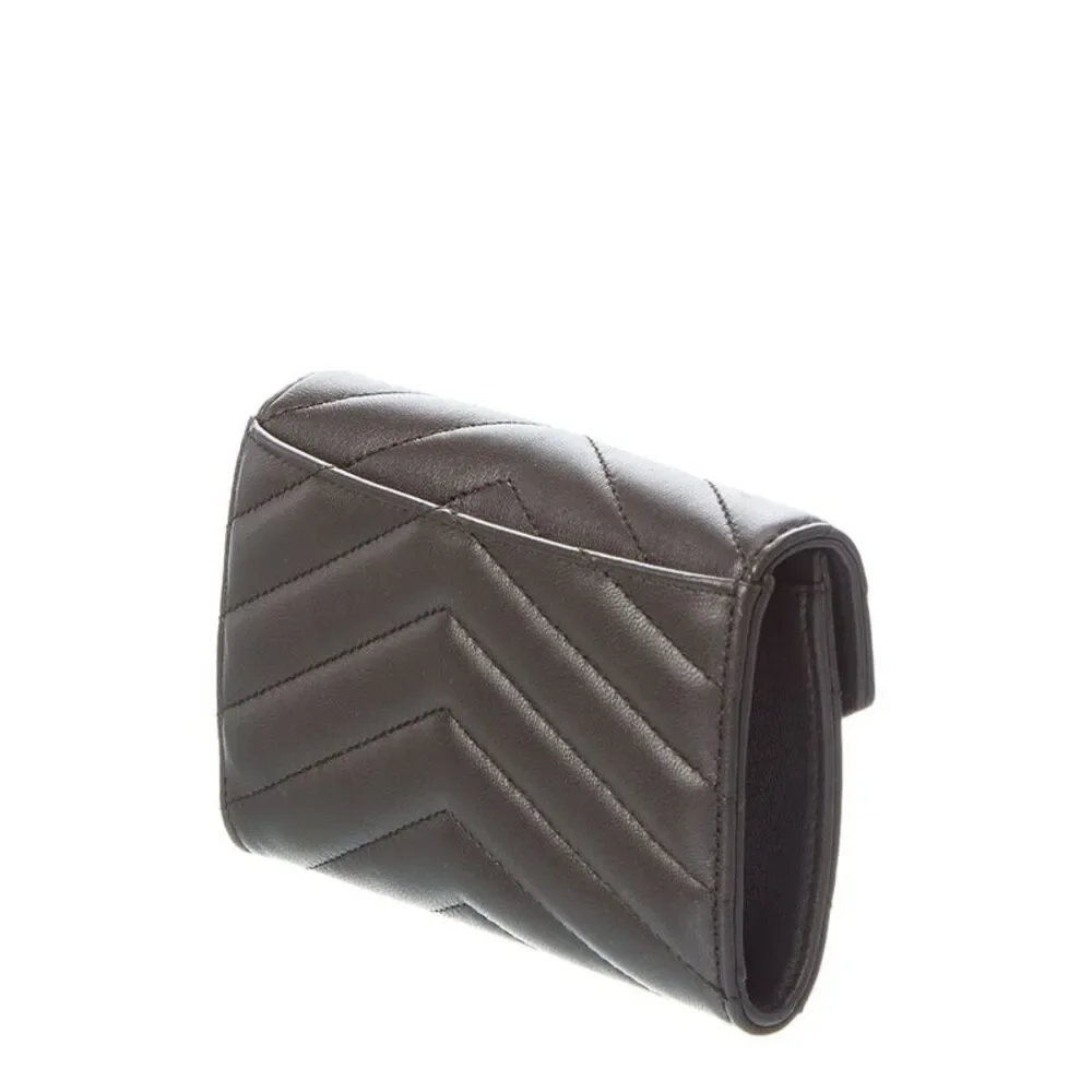 Saint Laurent Small Matelasse Leather Envelope Wallet - Picture 2 of 4